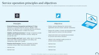 Service Operation Principles And Objectives IT Service Management Framework Information PDF