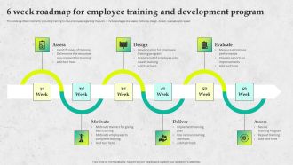 Service Promotion Plan 6 Week Roadmap For Employee Training And Development Brochure PDF