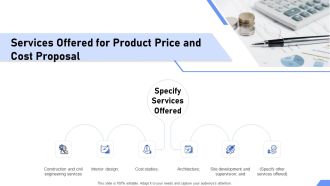 Services Offered For Product Price And Cost Proposal Ppt Layouts Graphics Design PDF
