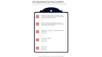 Set Of Guidelines For Every Exhibitor One Pager Sample Example Document