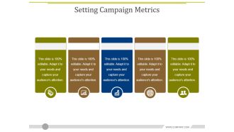 Setting Campaign Metrics Ppt PowerPoint Presentation Slides File Formats