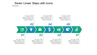Seven Linear Steps With Icons Ppt PowerPoint Presentation Icon Files