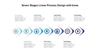 Seven Stages Linear Process Design With Icons Ppt PowerPoint Presentation File Graphics Example PDF