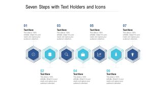 Seven Steps With Text Holders And Icons Ppt PowerPoint Presentation Icon Slideshow