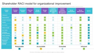 Shareholder RACI Model For Organizational Improvement Mockup PDF