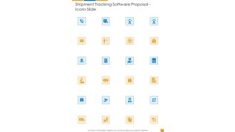Shipment Tracking Software Proposal Icons Slide One Pager Sample Example Document