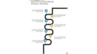 Shipment Tracking Software Proposal Roadmap One Pager Sample Example Document