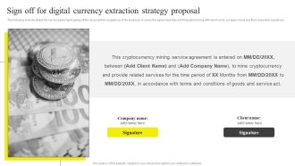 Sign Off For Digital Currency Extraction Strategy Proposal Topics PDF