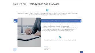 Sign Off For HTML5 Mobile App Proposal Ppt PowerPoint Presentation Slides PDF