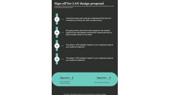 Sign Off For LAN Design Proposal One Pager Sample Example Document