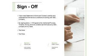 Sign Off Management Ppt PowerPoint Presentation Show Portfolio