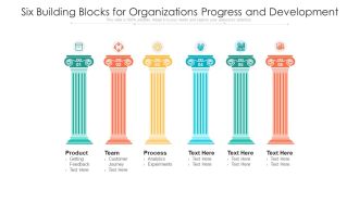 Six Building Blocks For Organizations Progress And Development Ppt PowerPoint Presentation Icon Layouts PDF