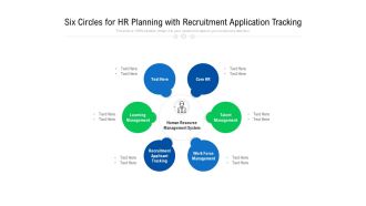 Six Circles For HR Planning With Recruitment Application Tracking Ppt PowerPoint Presentation Gallery Samples PDF