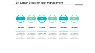 Six Linear Steps For Task Management Ppt PowerPoint Presentation Infographics Portrait