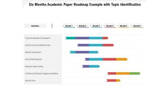 Six Months Academic Paper Roadmap Example With Topic Identification Guidelines