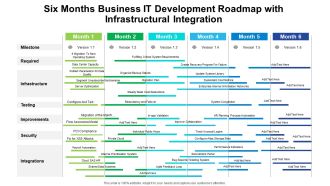 Six Months Business IT Development Roadmap With Infrastructural Integration Background