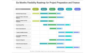 Six Months Flexibility Roadmap For Project Preparation And Finance Template