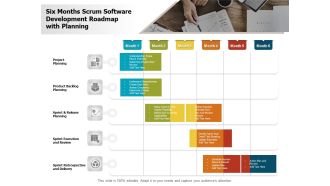Six Months Scrum Software Development Roadmap With Planning Structure