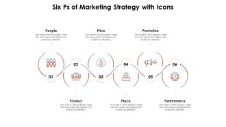 Six Ps Of Marketing Strategy With Icons Ppt PowerPoint Presentation Icon Layout
