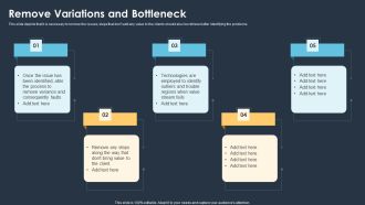 Six Sigma Methodologies For Process Optimization Remove Variations And Bottleneck Clipart PDF