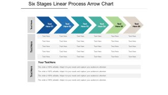 Six Stages Linear Process Arrow Chart Ppt PowerPoint Presentation File Icon PDF