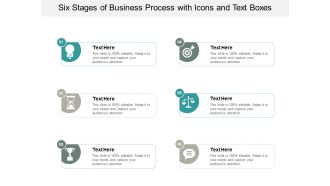 Six Stages Of Business Process With Icons And Text Boxes Ppt PowerPoint Presentation Gallery Show