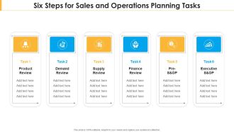 Six Steps For Sales And Operations Planning Tasks Inspiration PDF