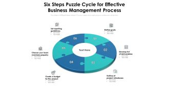 Six Steps Puzzle Cycle For Effective Business Management Process Ppt PowerPoint Presentation Gallery Background Image PDF