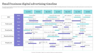 Small Business Digital Advertising Timeline Graphics PDF