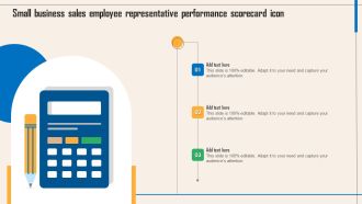 Small Business Sales Employee Representative Performance Scorecard Icon Demonstration PDF