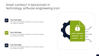 Smart Contract In Blockchain In Technology Software Engineering Icon Graphics PDF