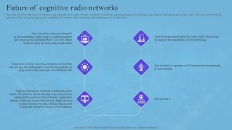 Smart Wireless Sensor Networks Future Of Cognitive Radio Networks Mockup PDF