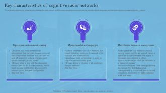 Smart Wireless Sensor Networks Key Characteristics Of Cognitive Radio Networks Professional PDF