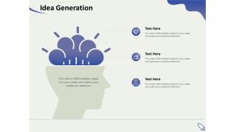 Social Enterprise Funding Idea Generation Ppt PowerPoint Presentation Icon Slides PDF