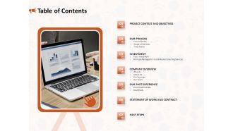 Social Media Consultancy Table Of Contents Information PDF