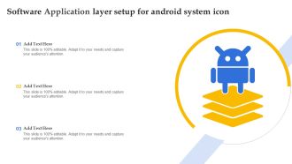 Software Application Layer Setup For Android System Icon Ppt File Objects PDF