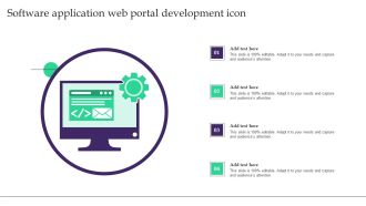 Software Application Web Portal Development Icon Summary PDF