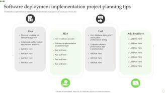 Software Deployment Implementation Project Planning Tips Introduction PDF