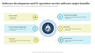 Software Development And IT Operation Service Software Major Benefits Template PDF