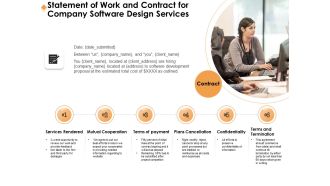 Software Development Statement Of Work And Contract For Company Software Design Services Ideas PDF