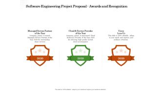 Software Engineering Project Proposal Awards And Recognition Ppt Icon Designs Download PDF