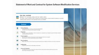 Software Maintenance Statement Of Work And Contract For System Software Modification Services Designs PDF