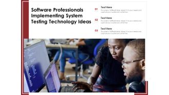Software Professionals Implementing System Testing Technology Ideas Ppt PowerPoint Presentation Inspiration Layout PDF