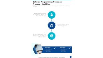 Software Programming Freelancer Proposal Next Step One Pager Sample Example Document