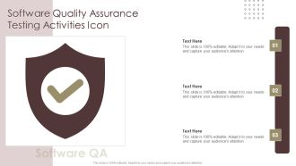 Software Quality Assurance Testing Activities Icon Pictures PDF