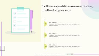 Software Quality Assurance Testing Methodologies Icon Inspiration PDF
