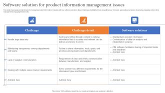 Software Solution For Product Information Management Issues Professional PDF