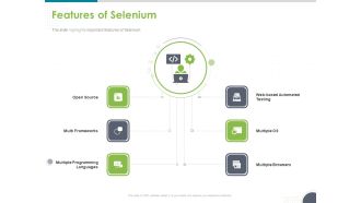 Software Testing Framework For Learners Features Of Selenium Ppt PowerPoint Presentation File Format Ideas PDF