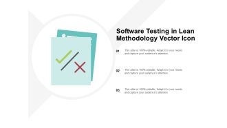Software Testing In Lean Methodology Vector Icon Ppt PowerPoint Presentation Pictures Graphics Example