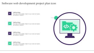Software Web Development Project Plan Icon Mockup PDF